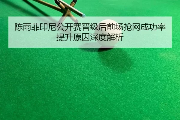 陈雨菲印尼公开赛晋级后前场抢网成功率提升原因深度解析